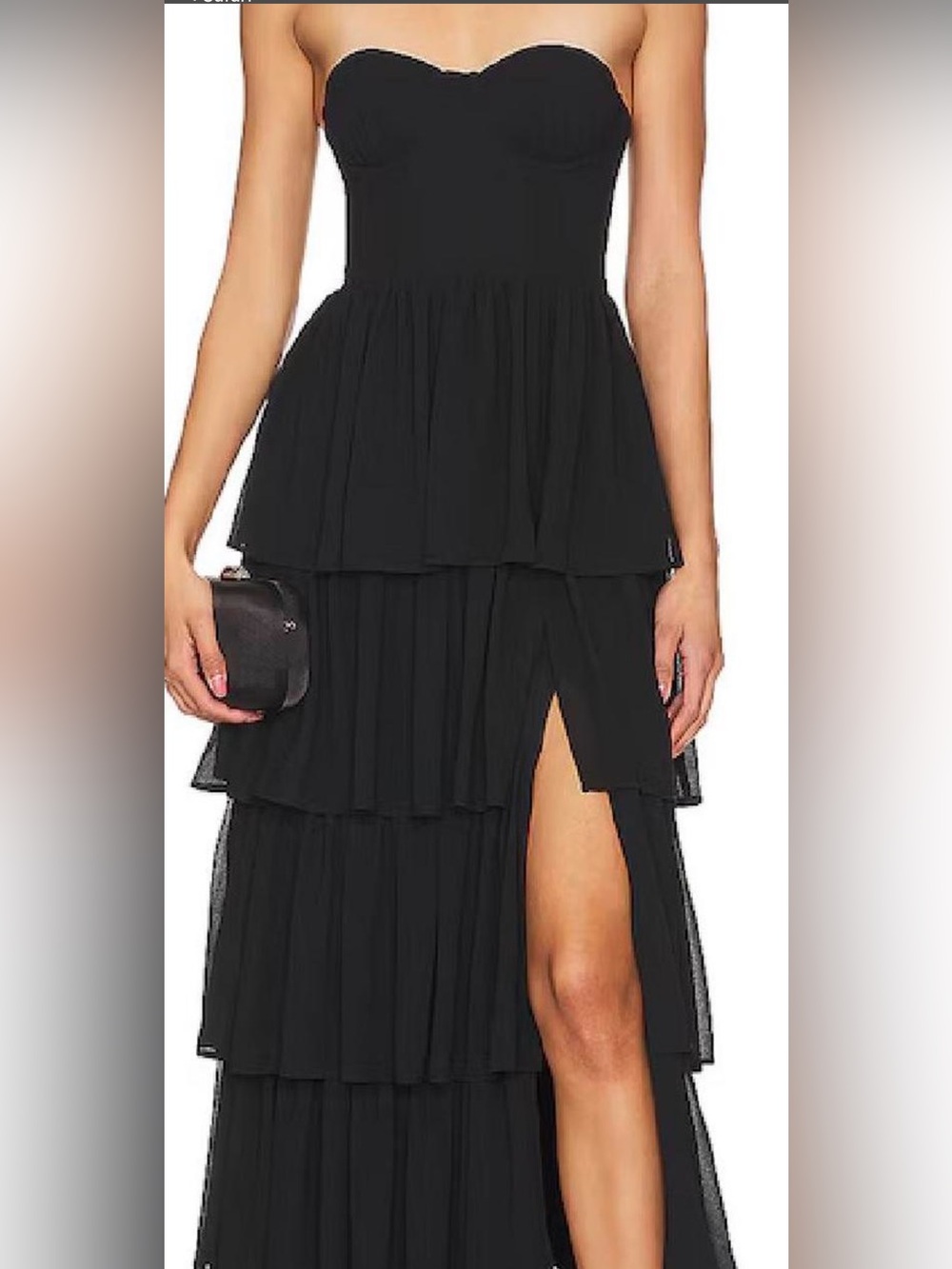Lovers + Friends Black Dress Label Detail